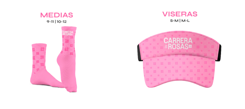 Medias y visera rosa